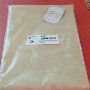 Gold Tablecloth With Fall Leaves 52x70 Damask Table Cloth